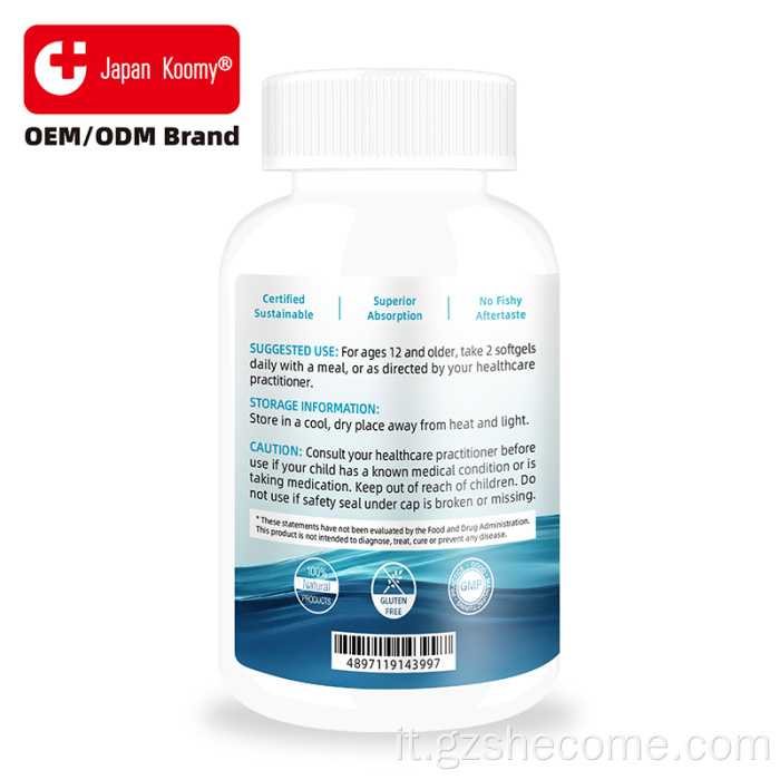 Shecome Omega 2X Capsule molli di olio di pesce Cuore Cervello